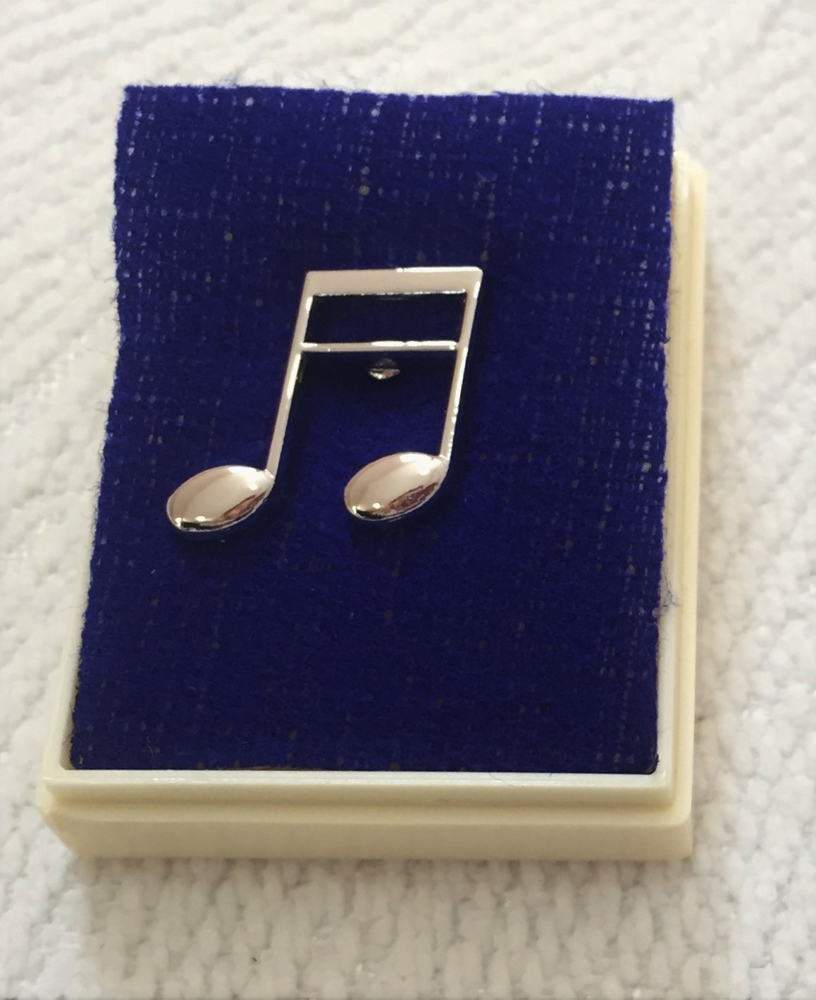 Gümüş Kaplama 16'lık Nota Pin - 1