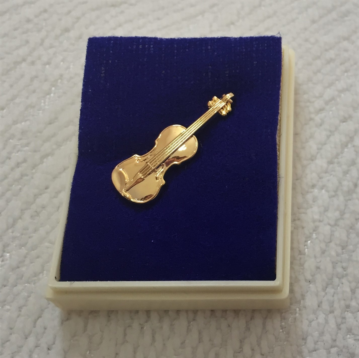Gümüş Kaplama Keman Pin - 1