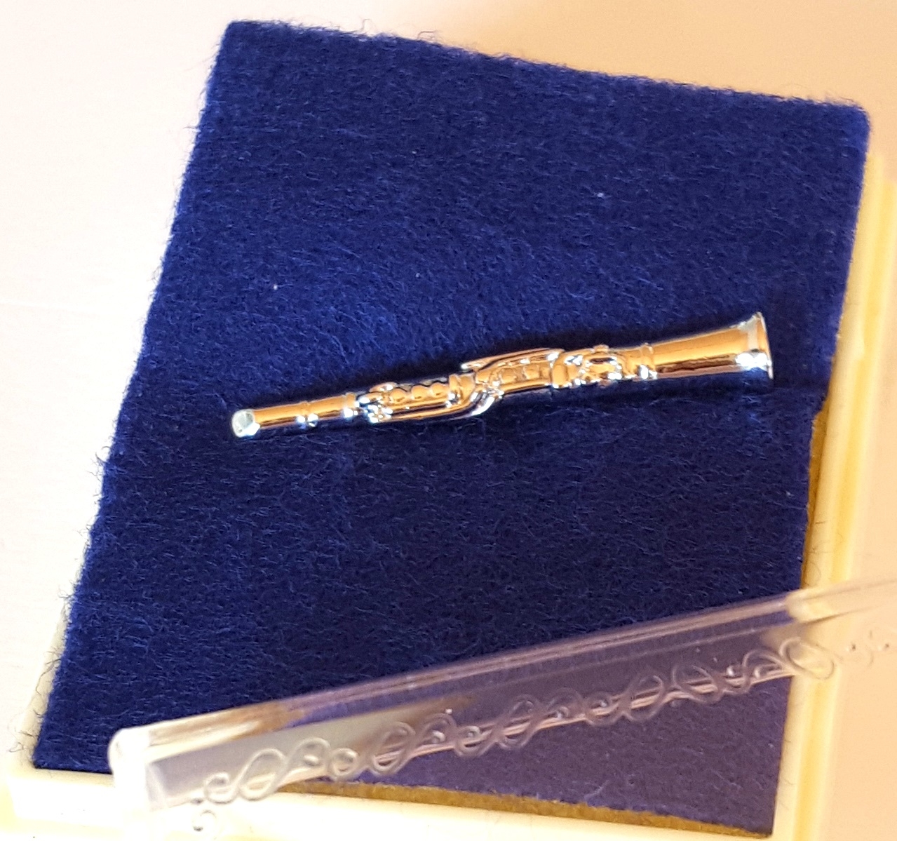 Gümüş Kaplama Klarnet Pin - 1