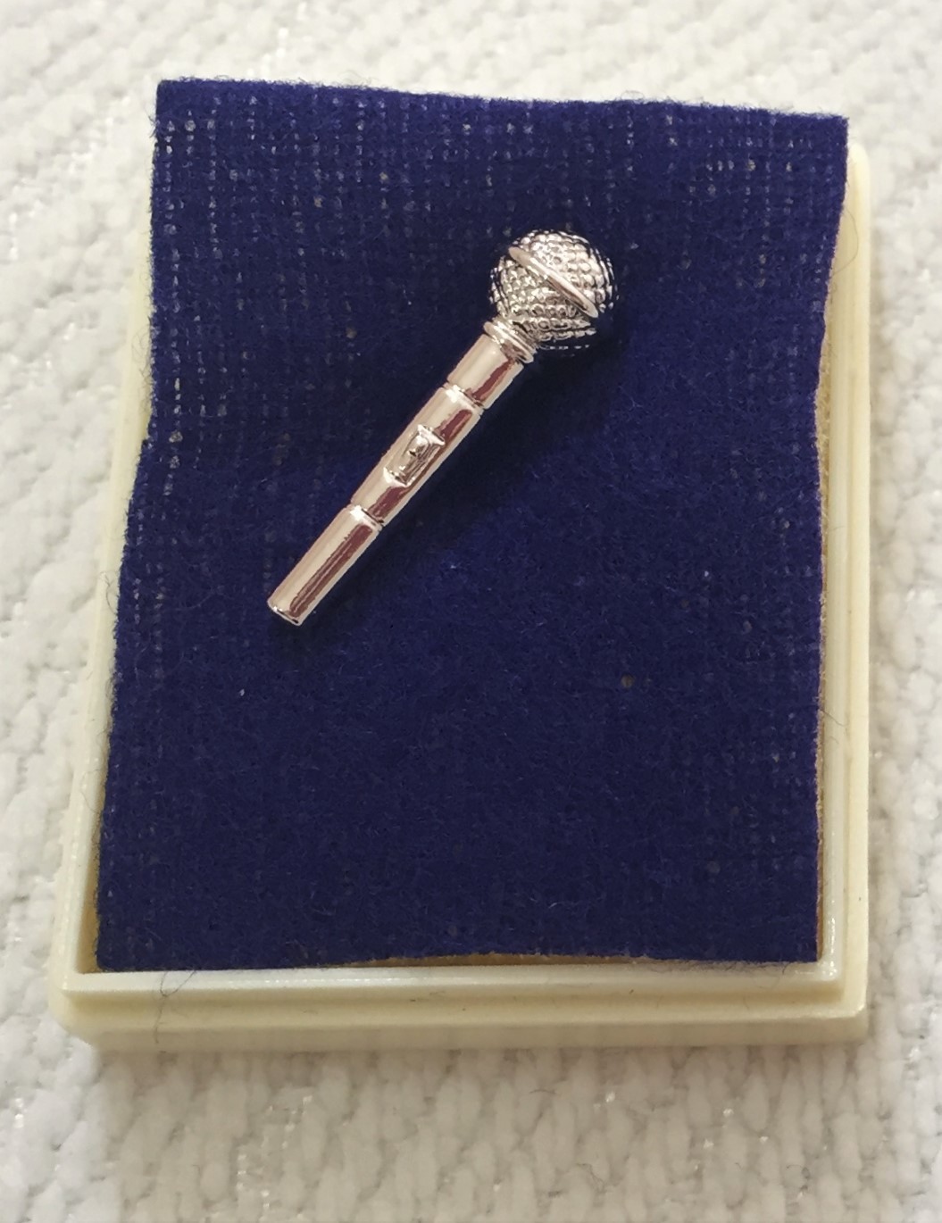 Gümüş Kaplama Mikrofon Pin - 1