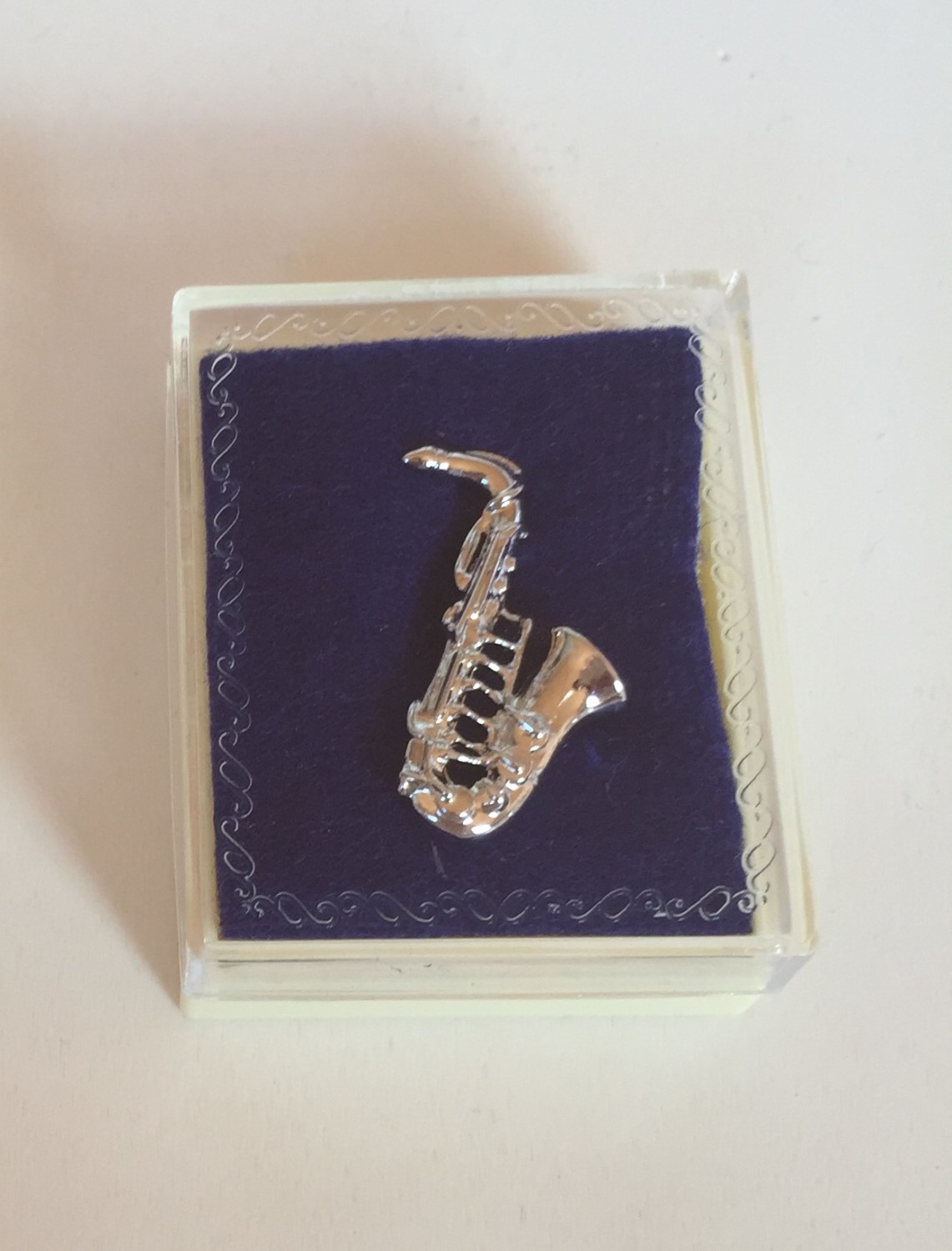 Gümüş Kaplama Saksafon Pin - 1