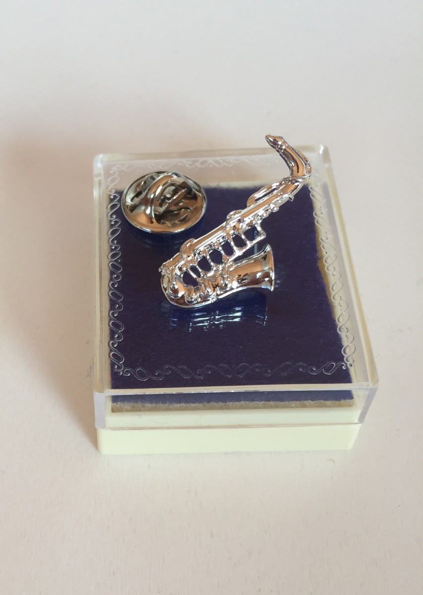 Gümüş Kaplama Saksafon Pin - 4