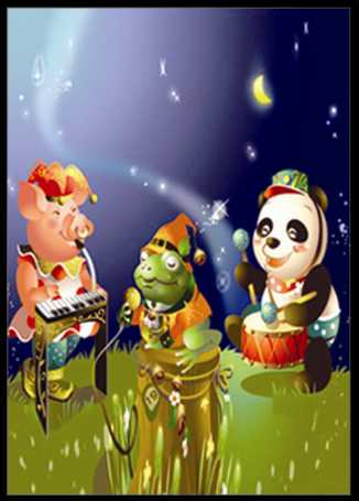 Ayıcık, Kurbağa ve Domuz Orkestra Poster - 1