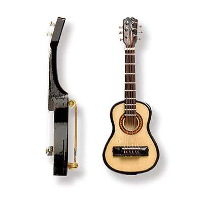 Ahşap Gitar Broş - 1